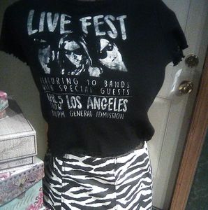 Brand New Rock Band cropped tshirt